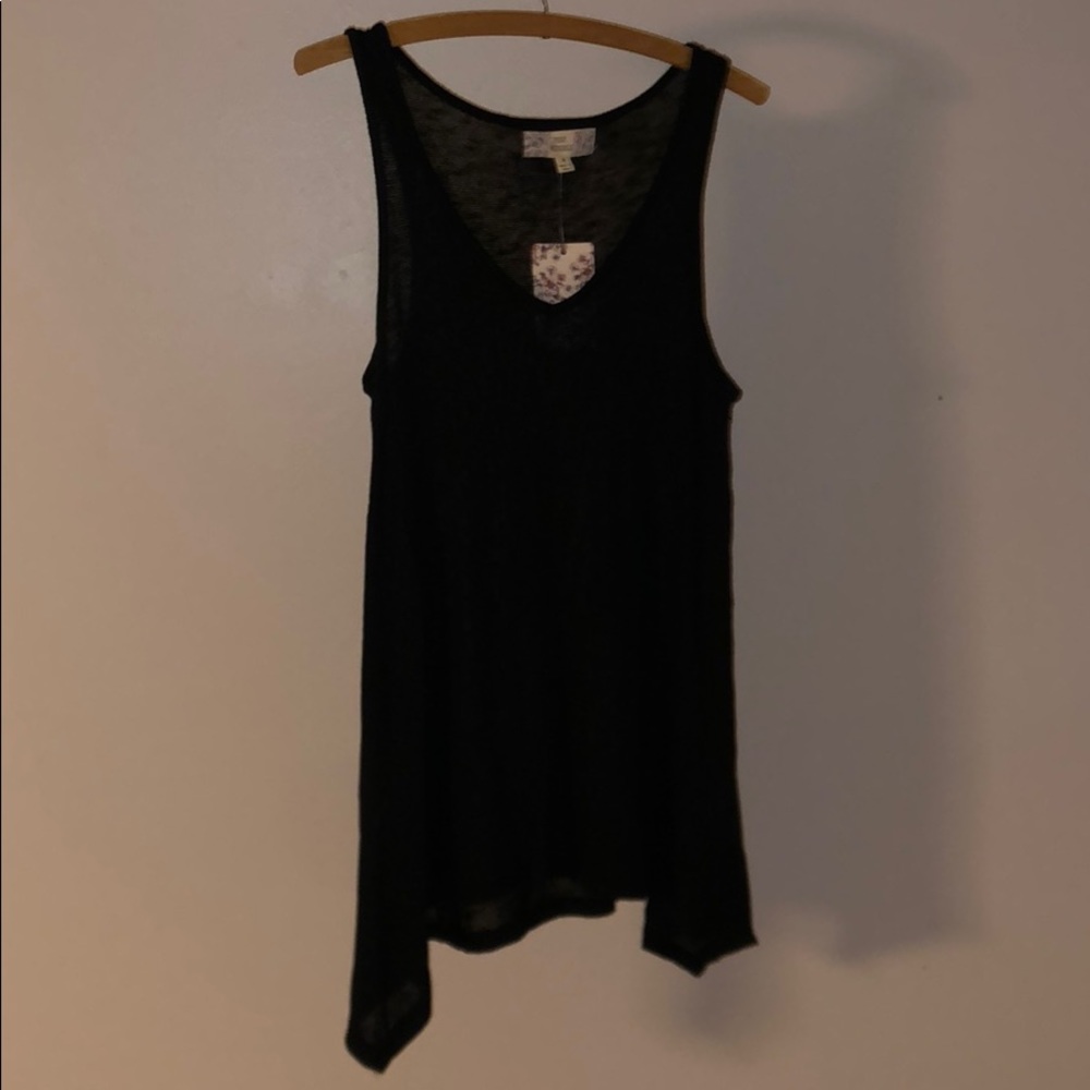 NEVER WORN Mesh Scoop Neck Tank Top